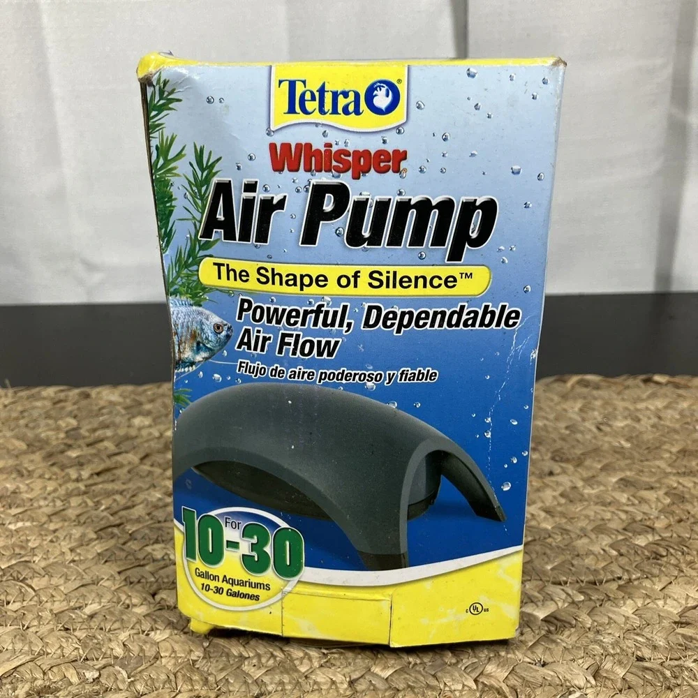 Tetra Whisper Aquarium Air Pump for 10 to 30 Gallon Aquariums NEW OPEN BOX